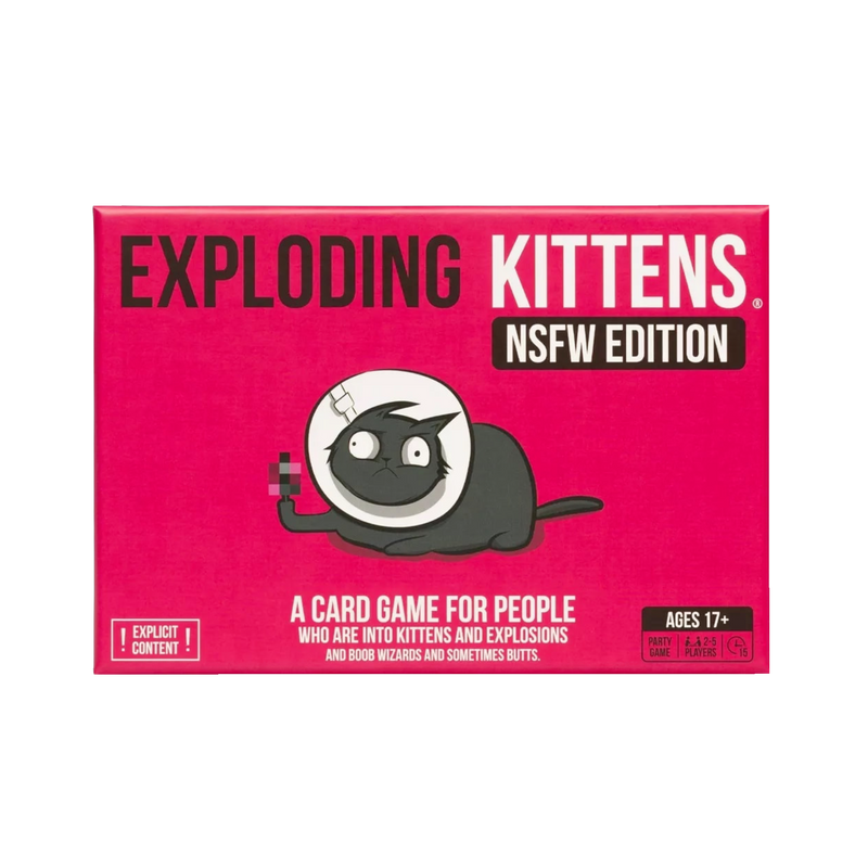 Buy new Exploding Kittens NSFW Edition card game, adult party game with unique illustrations, for mature players