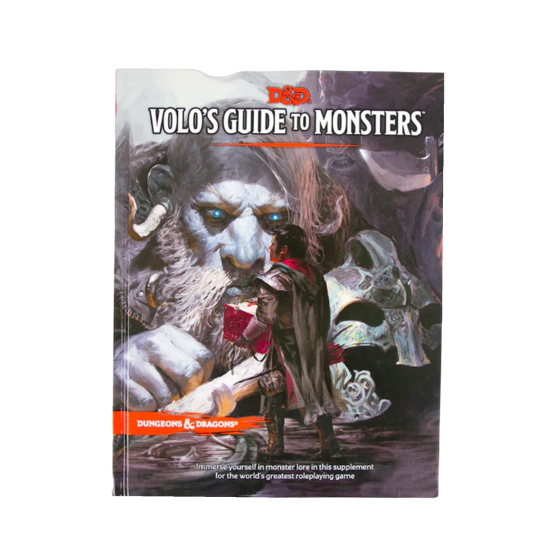 D&D Volo’s Guide to Monsters 5th Edition hardcover, featuring exclusive fantasy artwork and detailed monster lore