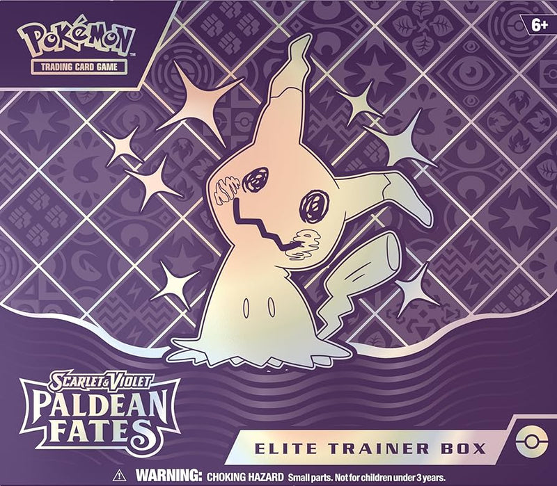Buy new Paldean Fates Elite Trainer Box Pokemon TCG, featuring exclusive cards, collector's items, and game accessories