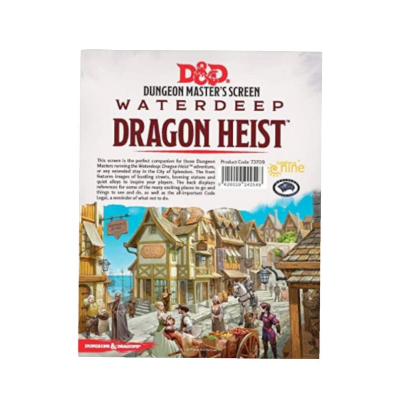 D&D Dungeon Master’s Screen: Waterdeep, foldable, illustrated RPG accessory for tabletop gamers