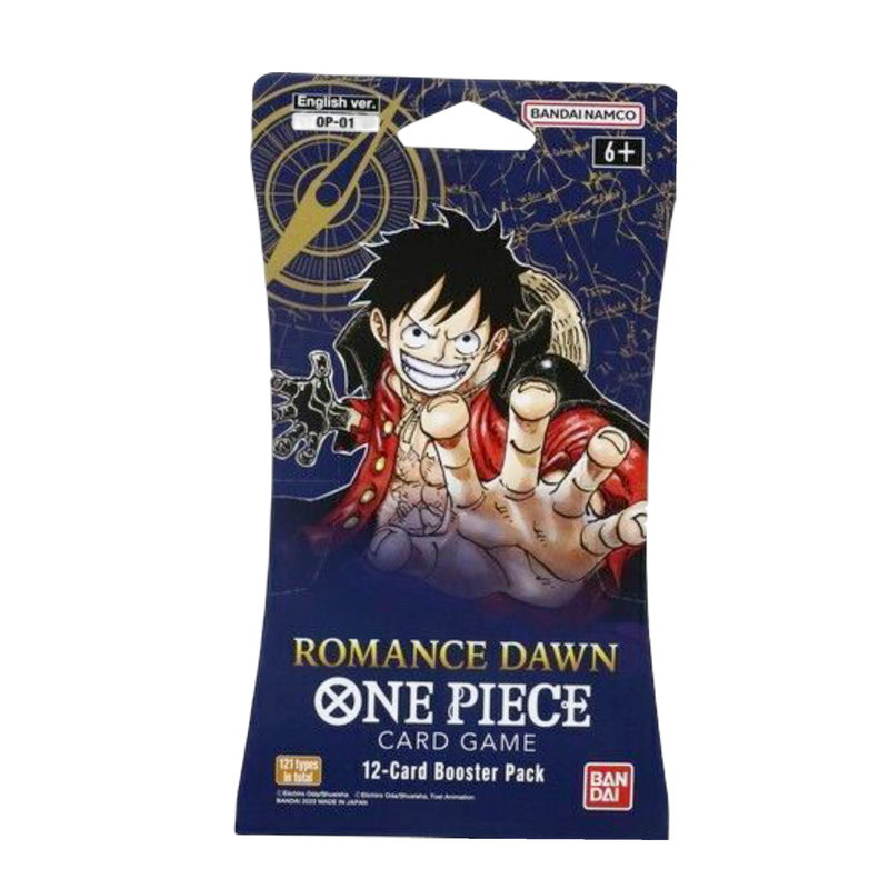 New One Piece Romance Dawn Sleeved Booster Pack, collectible card game, vibrant artwork, sealed package