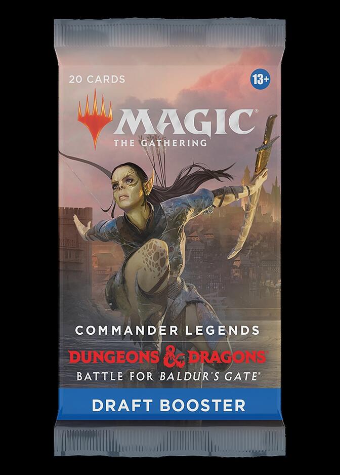 New Baldur’s Gate Booster Pack for Draft Magic, collectible card game pack, sealed and unopened