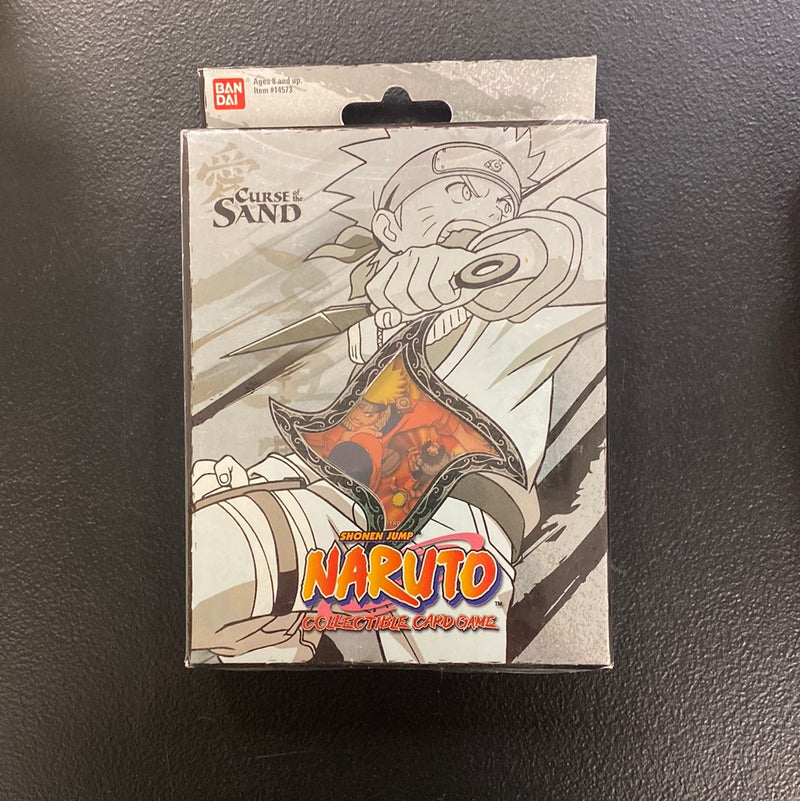 New Naruto Starter Set Curse of the Sand collectible card game pack, featuring exclusive anime artwork