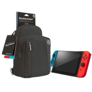 Buy now Double Jumper Switch Travel Bag | New, waterproof nylon, compact size, black, with adjustable straps and multiple ...