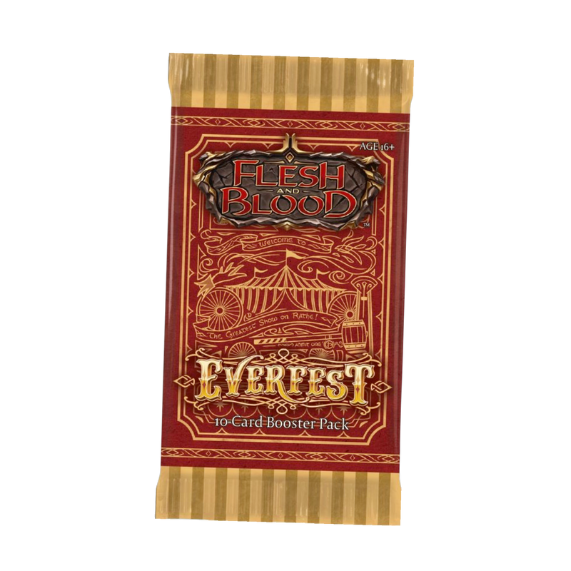 Flesh and Blood Everfest Booster Pack First Edition, collectible card game pack, new and sealed for enthusiasts
