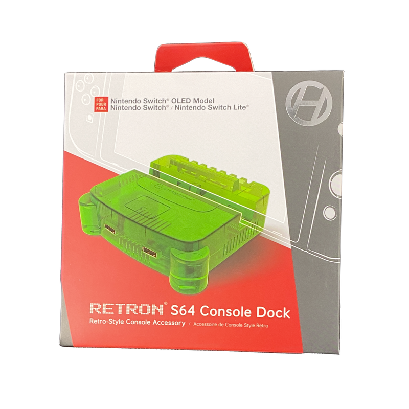 Buy Retron S64 Nintendo Switch Dock | New, compact, portable design in sleek black, perfect for gaming on-the-go