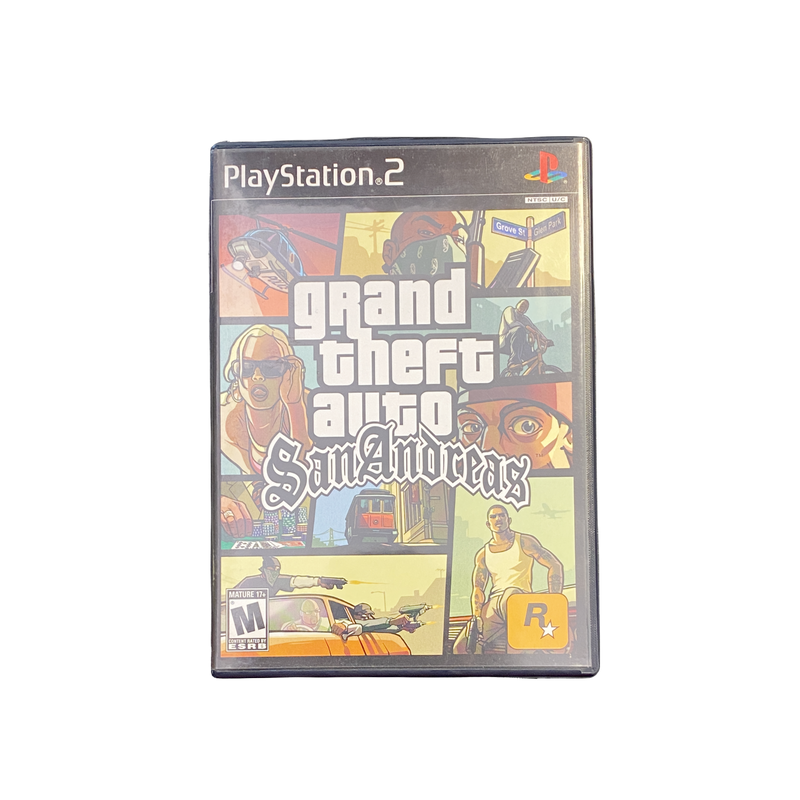 Grand Theft Auto: San Andreas PS2 classic action-adventure game, iconic open-world gameplay, 2004 edition