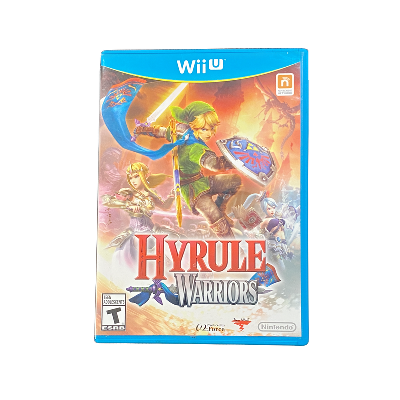 Buy Hyrule Warriors for Wii U, action-packed game with Link in vibrant Hyrule setting, perfect for adventure fans