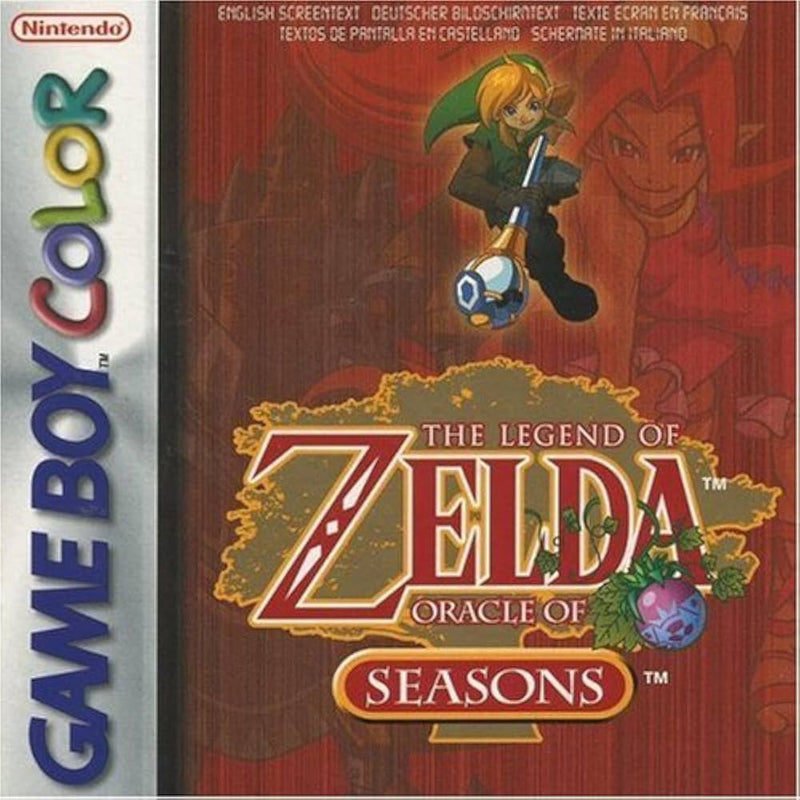 The Legend Of Zelda Oracle Of Seasons GBC vintage game cartridge, collectible condition