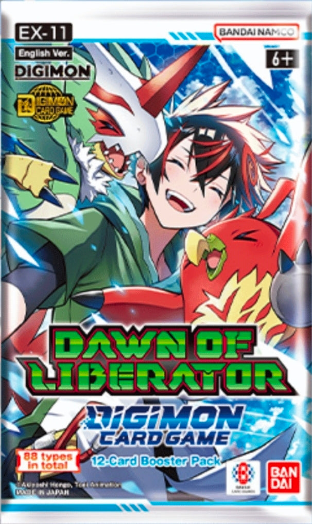 Ex-11 Dawn Of Liberator Booster Pack Digimon TCG New Sealed Booster Pack for Digimon Collectors