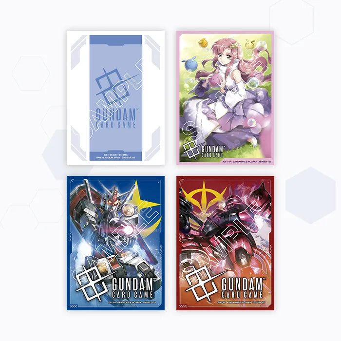 Gundam Card Game 70ct sleeves, durable clear plastic, perfect fit for trading cards, collector's choice