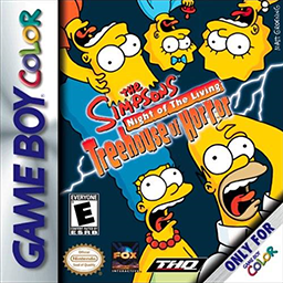The Simpsons Night Of The Living Treehouse Of Horrors GBC game cartridge, vintage collectible, rare horror theme