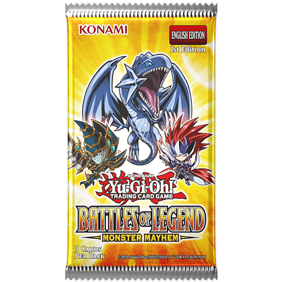 New Yugioh Battle Of Legends Monster Mayhem Booster Pack, sealed collectible card game expansion pack