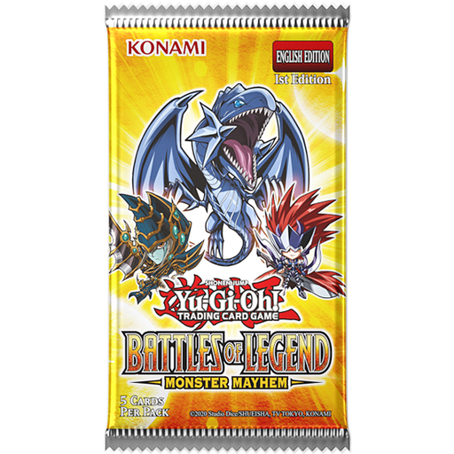 New Yugioh Battle Of Legends Monster Mayhem Booster Pack, sealed collectible card game expansion pack