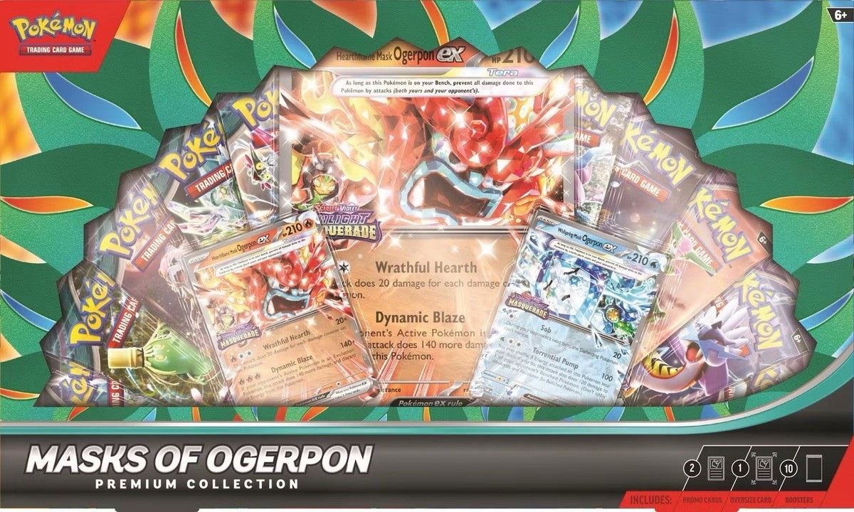 New Mask Of Ogerpon Premium Collection Pokemon, limited edition, holographic card, mint condition