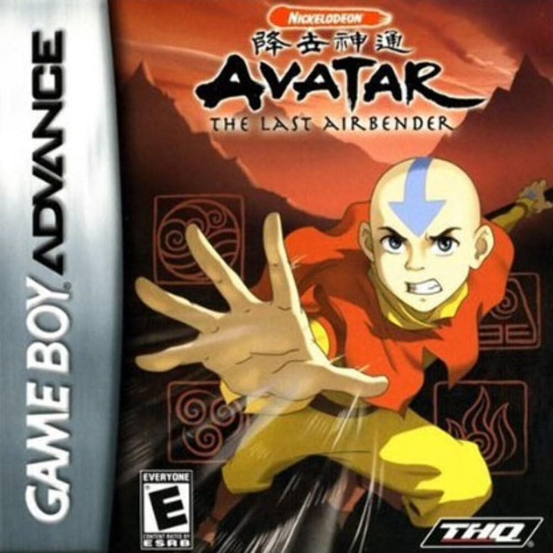 Avatar The Last Airbender GBA game cartridge, action-adventure genre, vibrant cover art