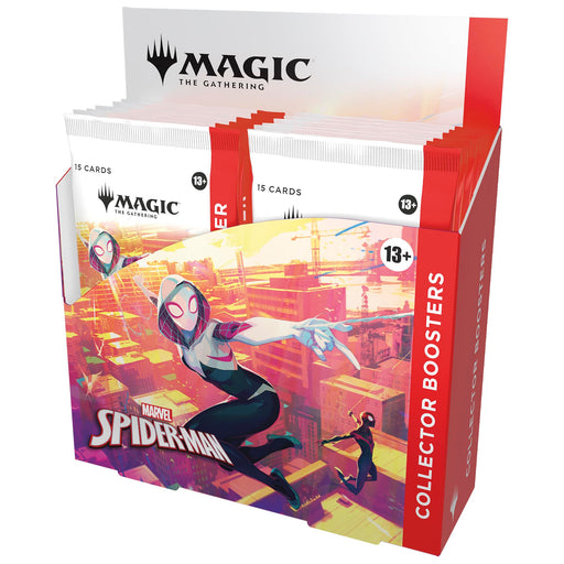 New Spiderman Collector Booster Box, sealed collectible card game, vibrant artwork, limited edition