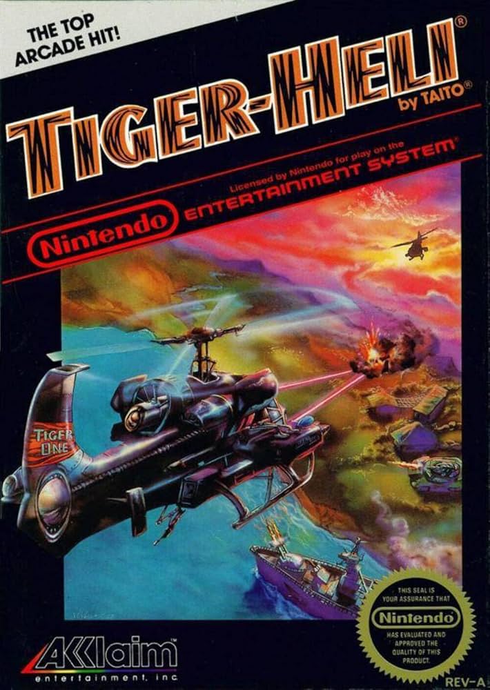 Vintage Tiger Heli | NES | VG cartridge, classic 80s arcade shooter game, mint condition