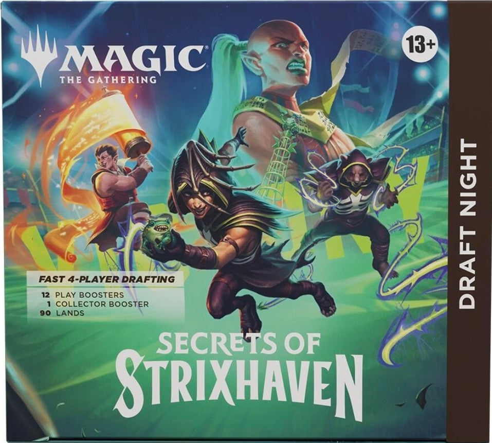 Secrets Of Strixhaven Draft Night Box for Magic: The Gathering, new, sealed, MTG booster box with promo cards.
