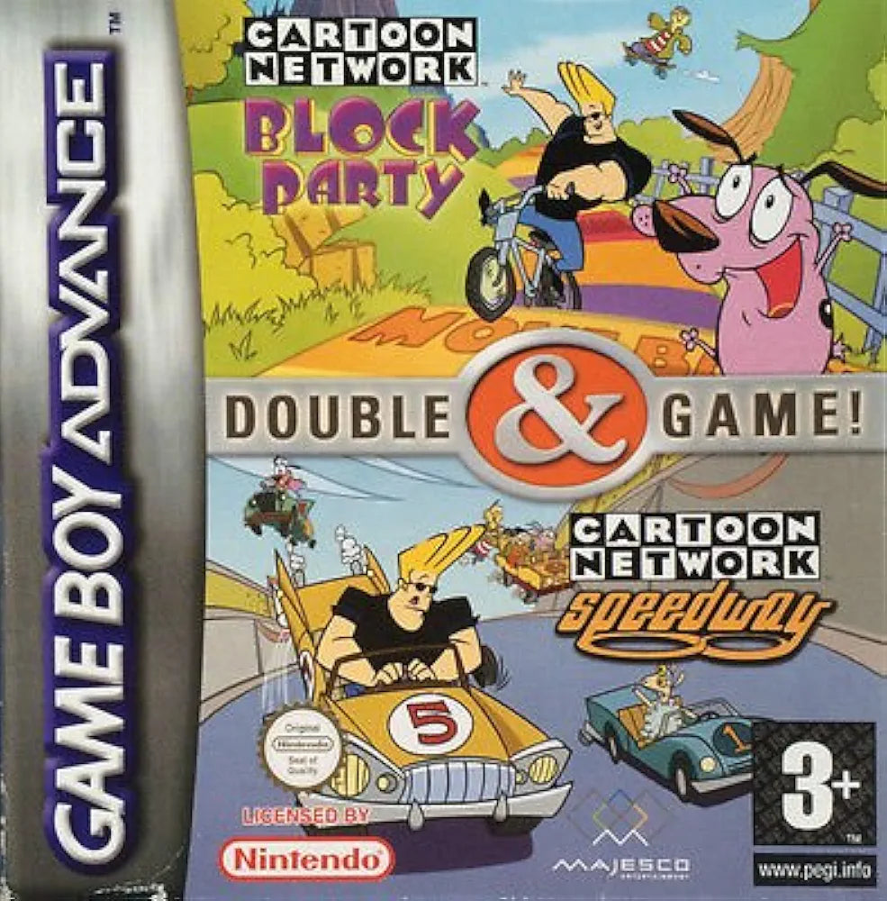 Cartoon Network Block Party/Speedway for GBA – retro handheld racing and party game with colorful Cartoon Network characters