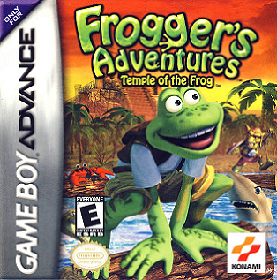 Frogger's Adventure Temple Of The Frog GBA game cartridge, classic platformer for Game Boy Advance enthusiasts