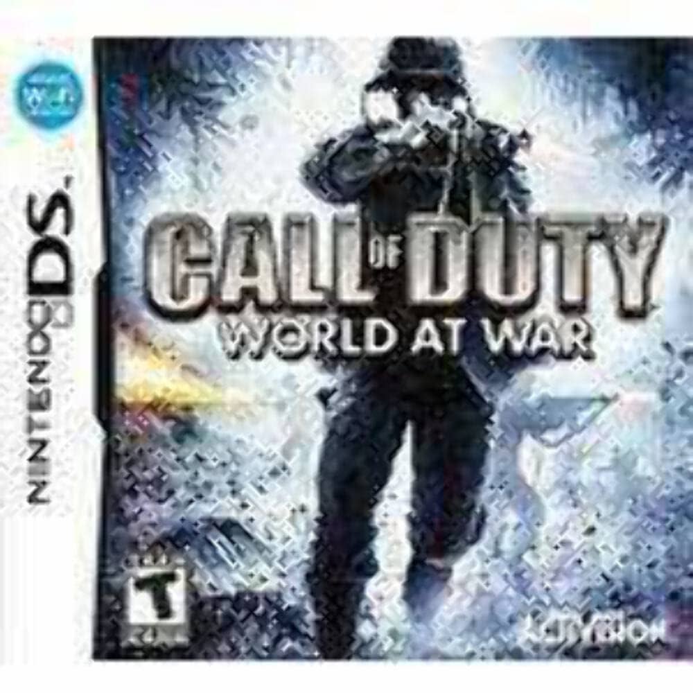 Call of Duty World at War DS game cover, action-packed WWII shooter for Nintendo DS