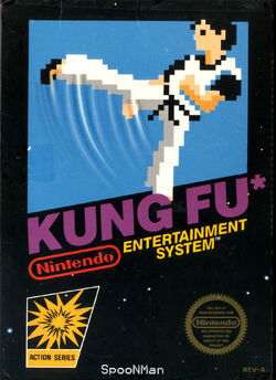 Vintage Kung Fu NES VG cartridge, classic 1985 arcade game, collectible condition