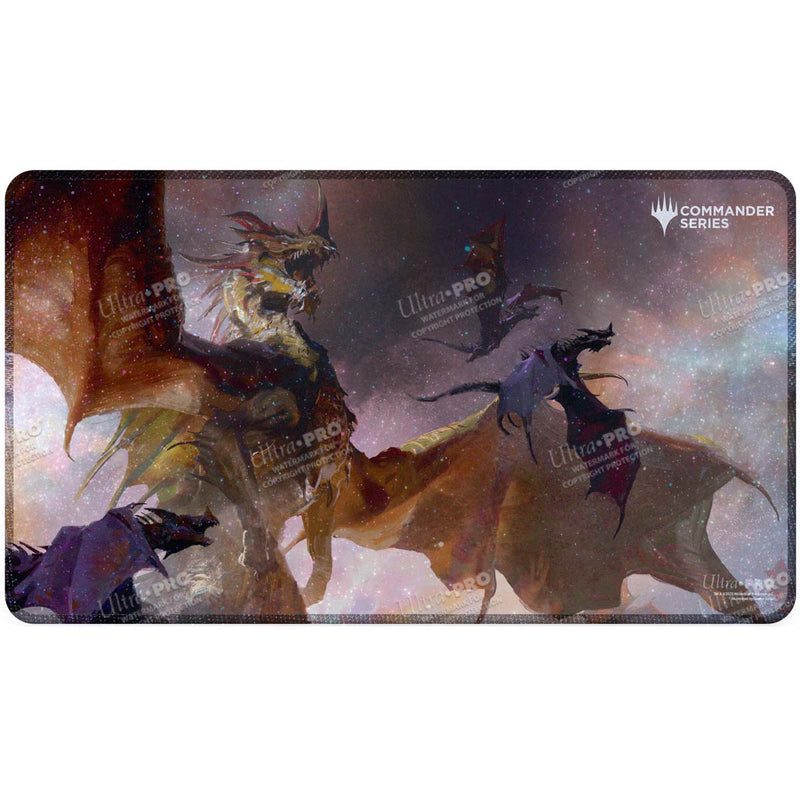 Ultra-Pro Playmat in vibrant red, non-slip rubber, 24x14 inches, ideal for card games and desktop gaming