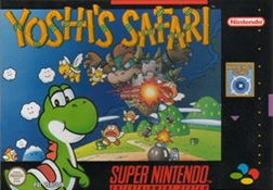Vintage Yoshi's Safari SNES game cartridge, classic 90s Nintendo platformer, collectible condition