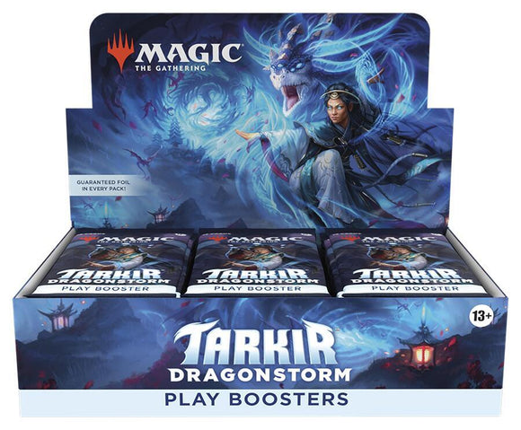 Buy new Tarkir Dragonstorm Play Booster Box, featuring exclusive dragons, for collectors and gamers, sealed package.