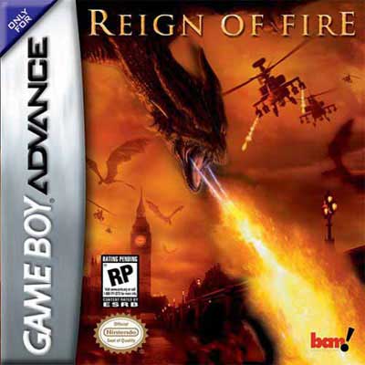 Reign Of Fire GBA game cartridge, action-packed dragon warfare, vivid graphics, for Game Boy Advance collectors