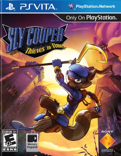 Sly Cooper Thieves In Time PS Vita game, action-adventure stealth for handheld console, vibrant graphics