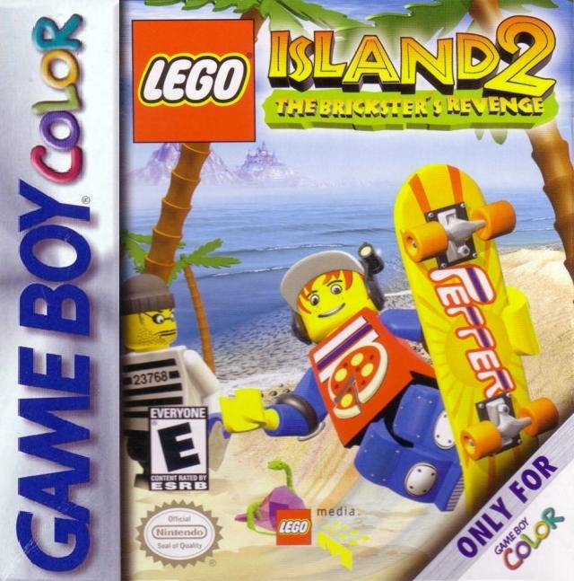 LEGO Island 2 The Brickster's Revenge GBC game cartridge, vintage VG condition, collectible for enthusiasts