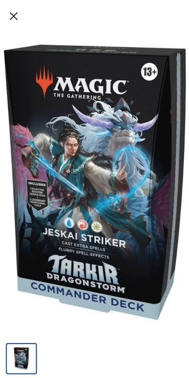 New Tarkir Dragonstorm Single Commander Deck for MTG, featuring exclusive dragons, sealed box