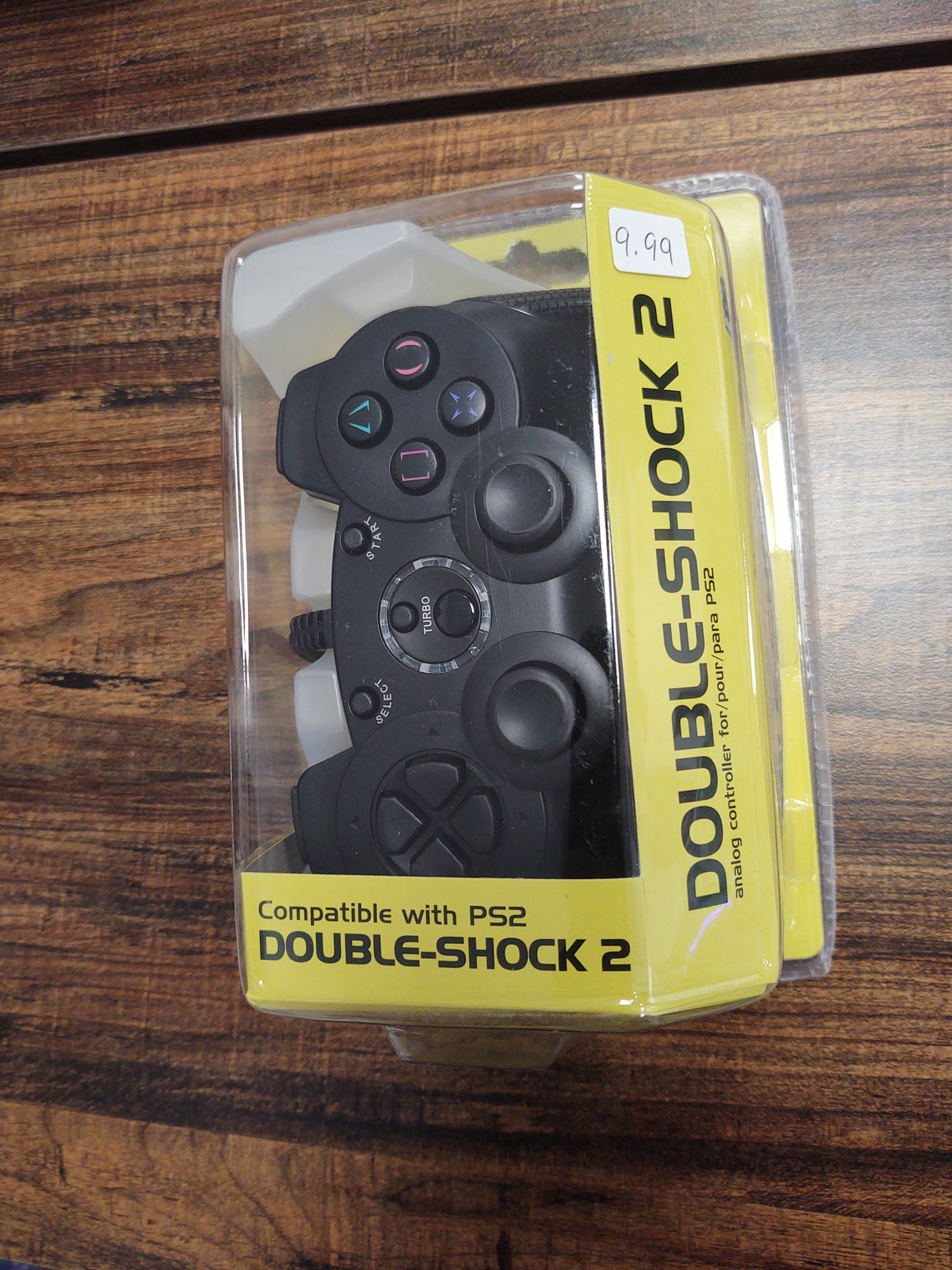 PS2 Third Party Controller - wired gamepad, compatible with PlayStation 2, ergonomic grip, 10-button layout