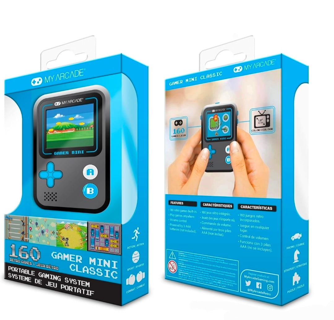 Gamer Mini Classic by My Arcade - New compact handheld arcade system delivering retro arcade action and authentic feel.