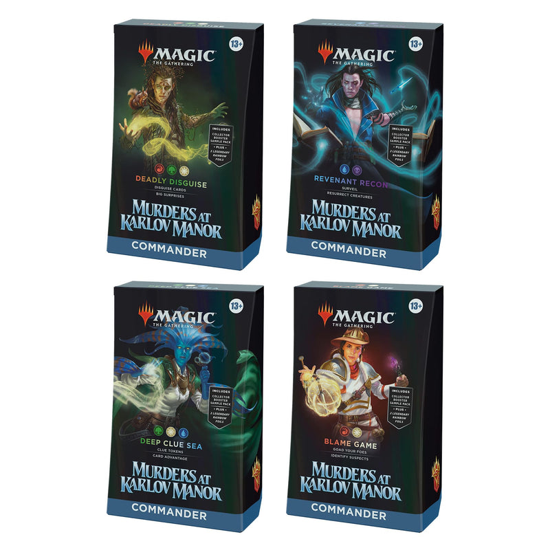 Magic the Gathering Murders At Karlov Manor Single Commander Deck featuring exclusive cards and artwork