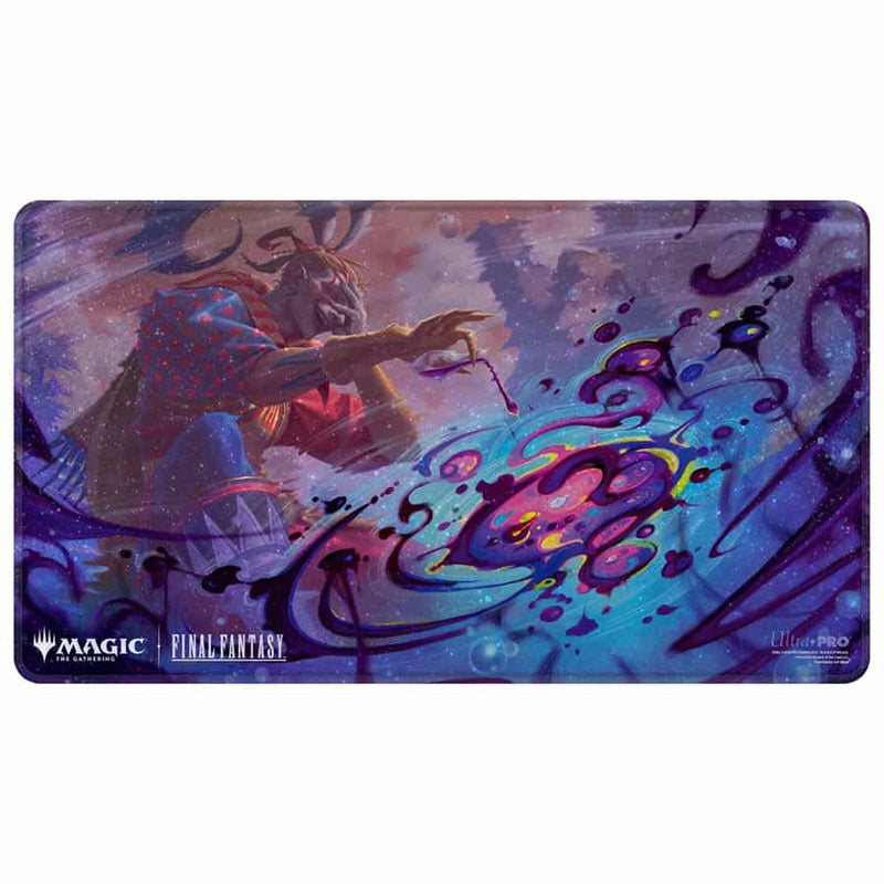 Ultra-Pro Playmat in vibrant red with non-slip rubber base, durable for competitive card gaming, 24x14 inches