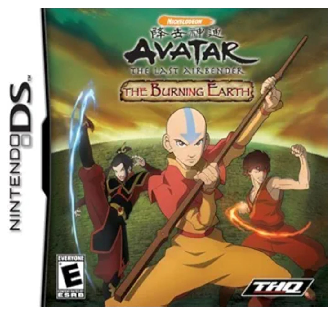 Avatar The Last Air Bender: The Burning Earth | Ds game cartridge with colorful Earth Nation artwork for Ds
