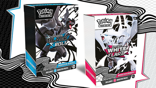 New Pokemon Black Bolt/White Flare Booster Bundle, exclusive collectible cards in vibrant colors, limited edition