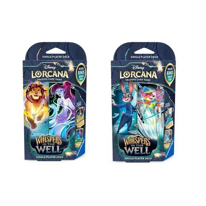 New Lorcana Whispers In The Well Starter Decks, exclusive collectible card game, vibrant artwork, for strategic play enthu...