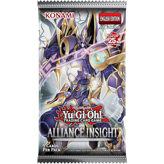 Yugioh Alliance Insight Booster Pack new, sealed collectible card game pack for avid collectors and players