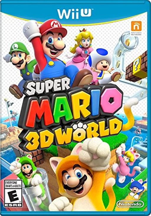 Super Mario 3D World Wii U game, family-friendly multiplayer platform adventure, vibrant graphics