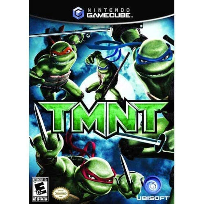 TMNT Gamecube vintage video game, collectible green disc, 2000s nostalgia gaming for Nintendo enthusiasts
