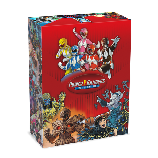 New Power Rangers Deck-Building Game Storage Box, vibrant red and black, durable cardboard, collector's edition