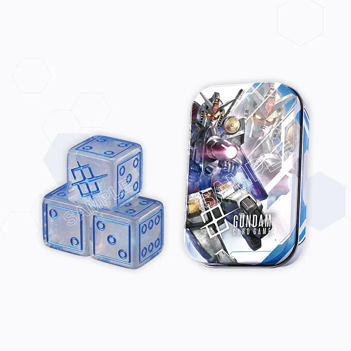 Gundam Dice Set in metallic red and blue, 16mm polyhedral, collector's edition for tabletop RPGs