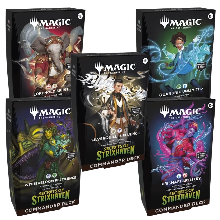 Secrets Of Strixhaven Commander Deck MTG – New, sealed Magic: The Gathering product for Commander gameplay