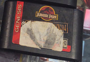 Jurassic Park Rampage Edition Sega Genesis vintage game cartridge, collectible 90s nostalgia