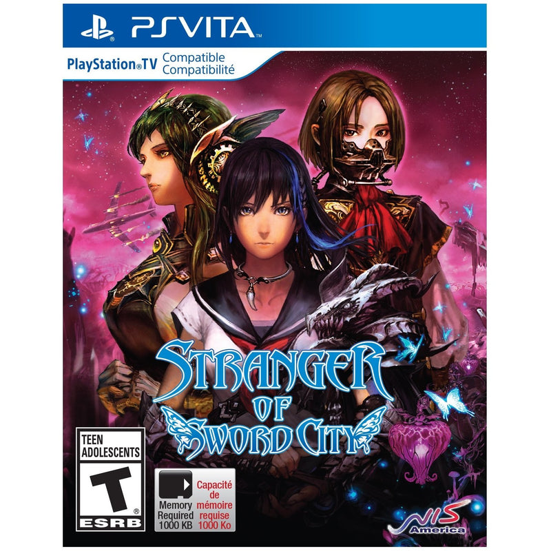 Stranger Of Sword City PS Vita game, fantasy RPG adventure, vivid graphics, portable gaming experience
