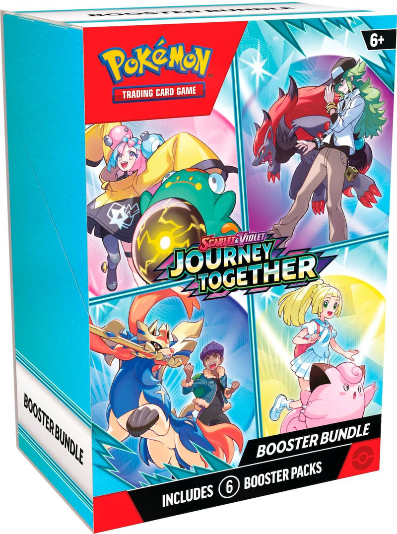 New Pokemon Journey Together Booster Bundle featuring exclusive cards, collector's box, and limited edition pin, perfect f...